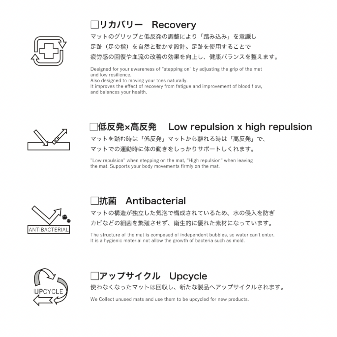 折りたたみリカバリーヨガマット3mm 日本製