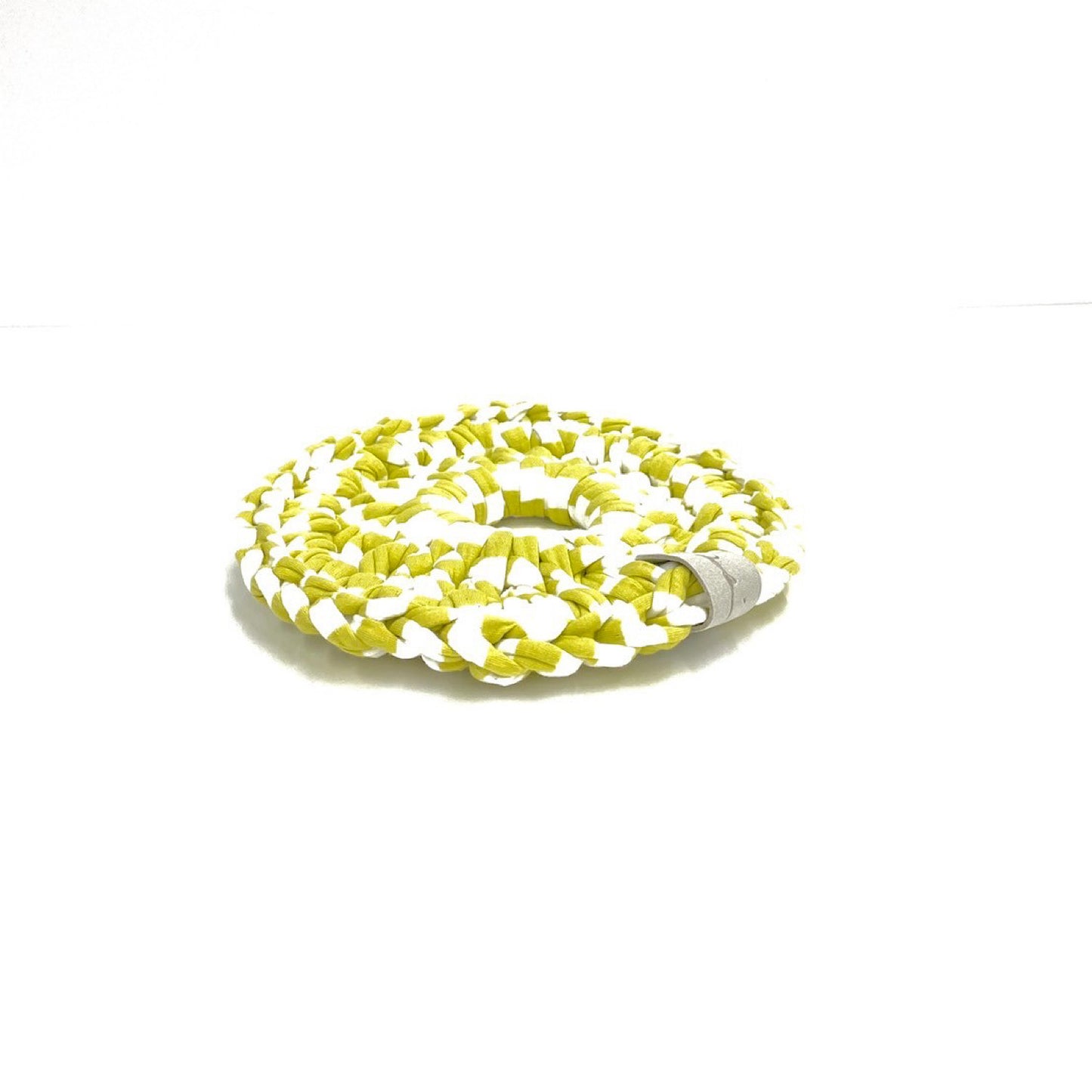 Upcycle pot mat ホワイト×イエロー
