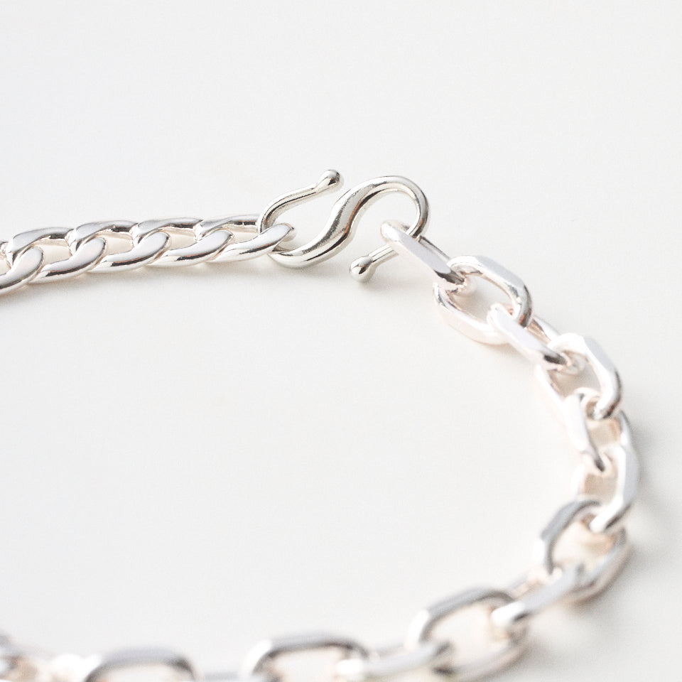 Asymmetry mix chain bracelet