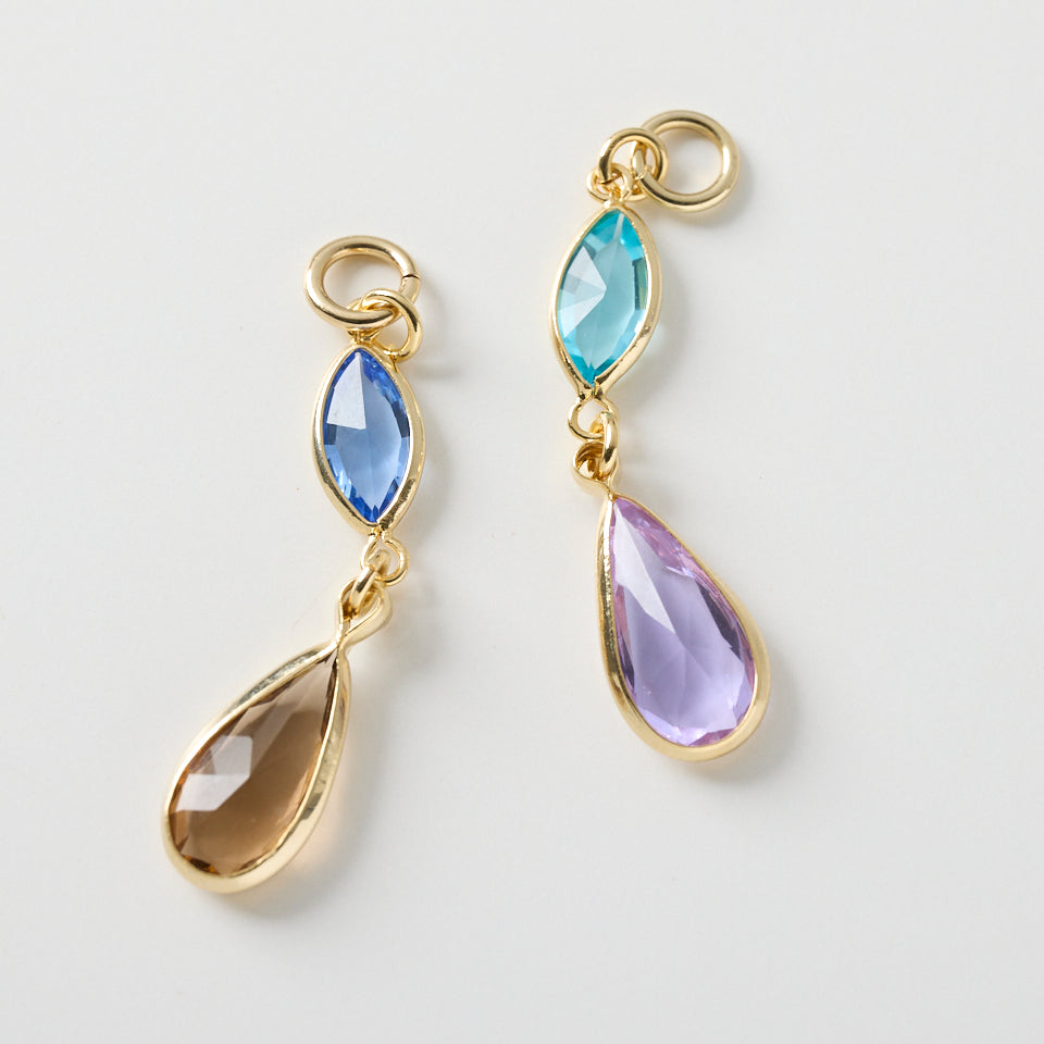 Glass drop charm