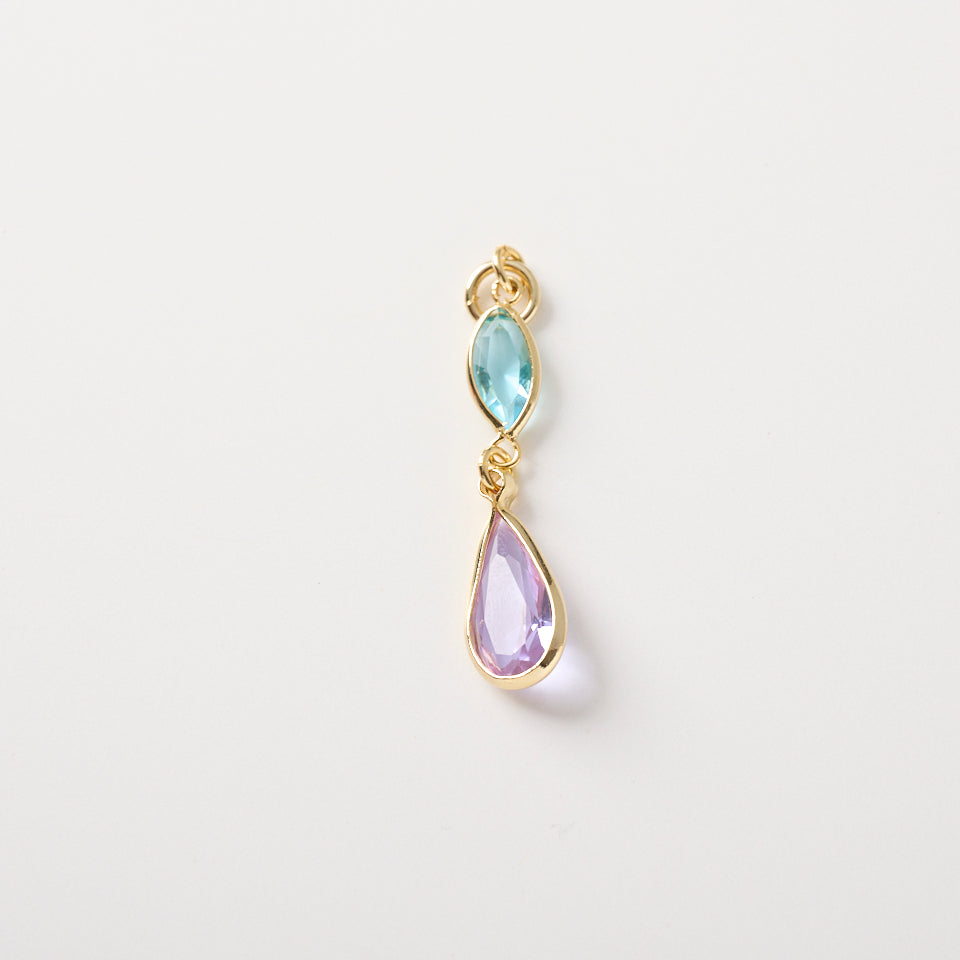 Glass drop charm
