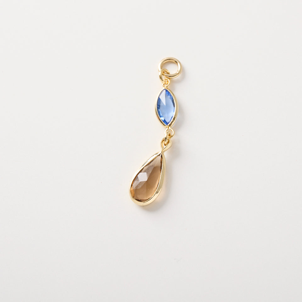 Glass drop charm