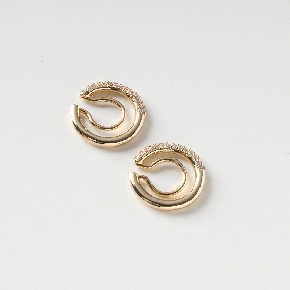 Zirconia hoop earring