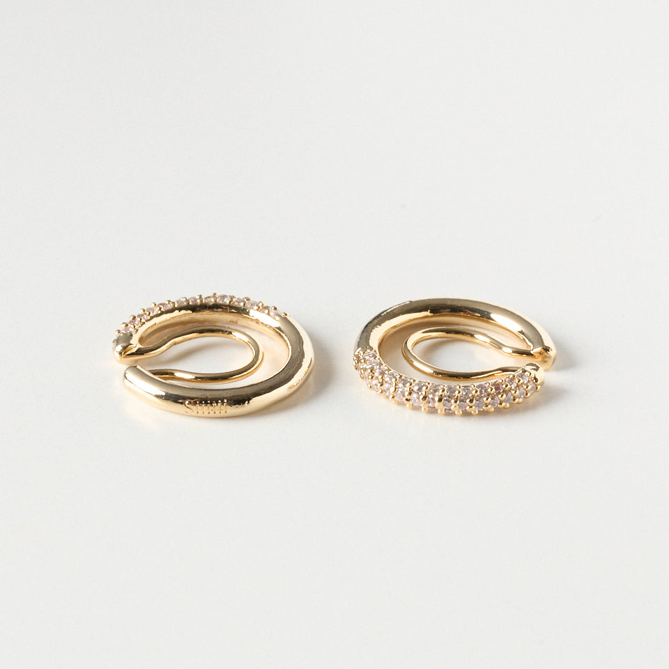Zirconia hoop earring
