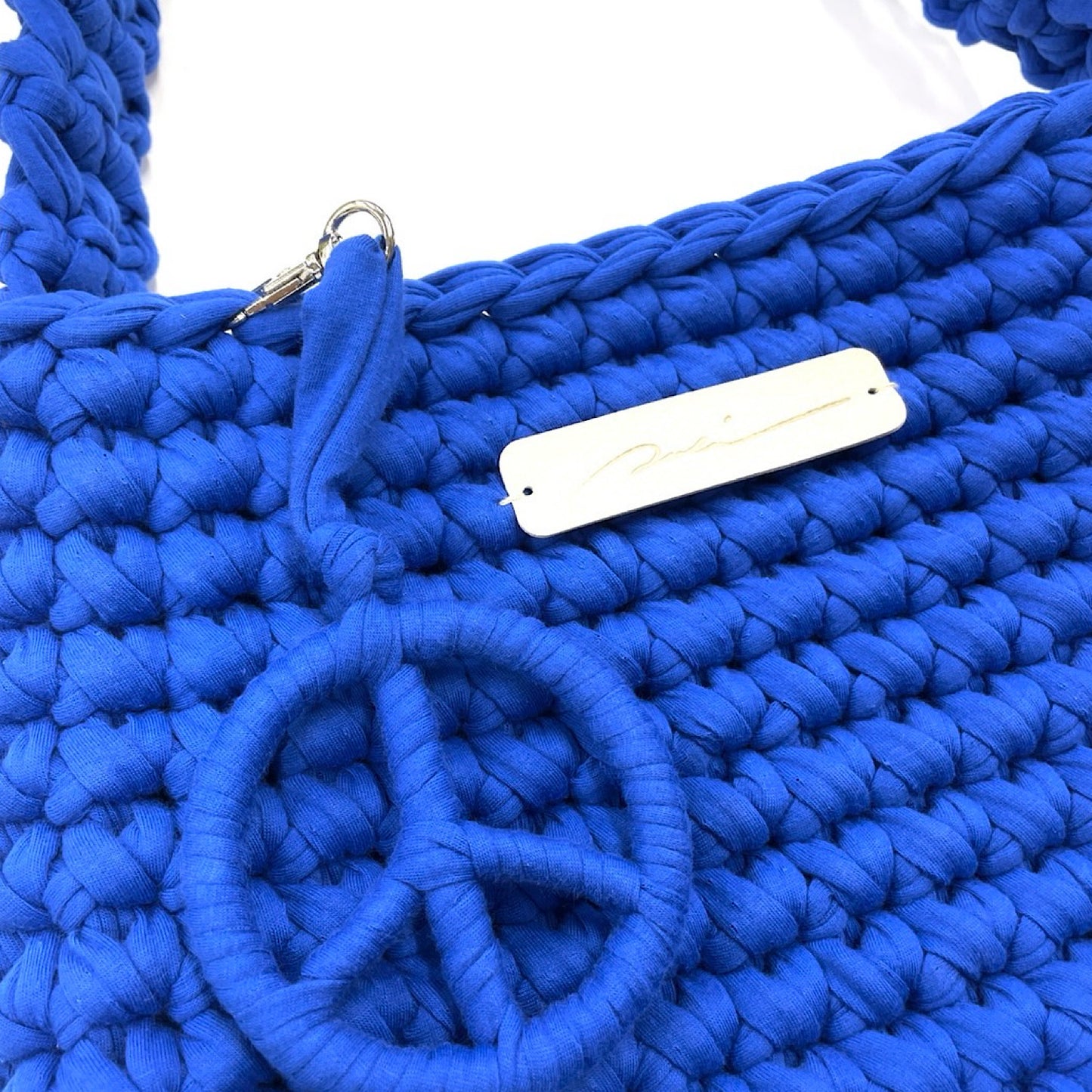Upcycle Crochet Bag ブルー