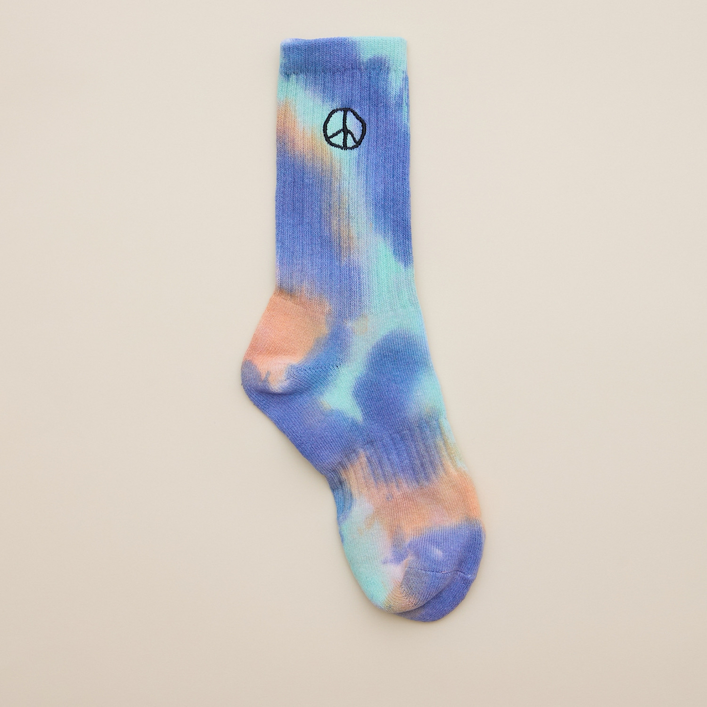 PEACE TIE DYE SOCKS パープル×ブルー