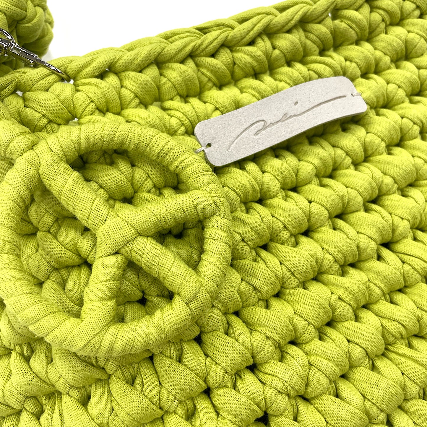 Upcycle Crochet Bag ライムイエロー