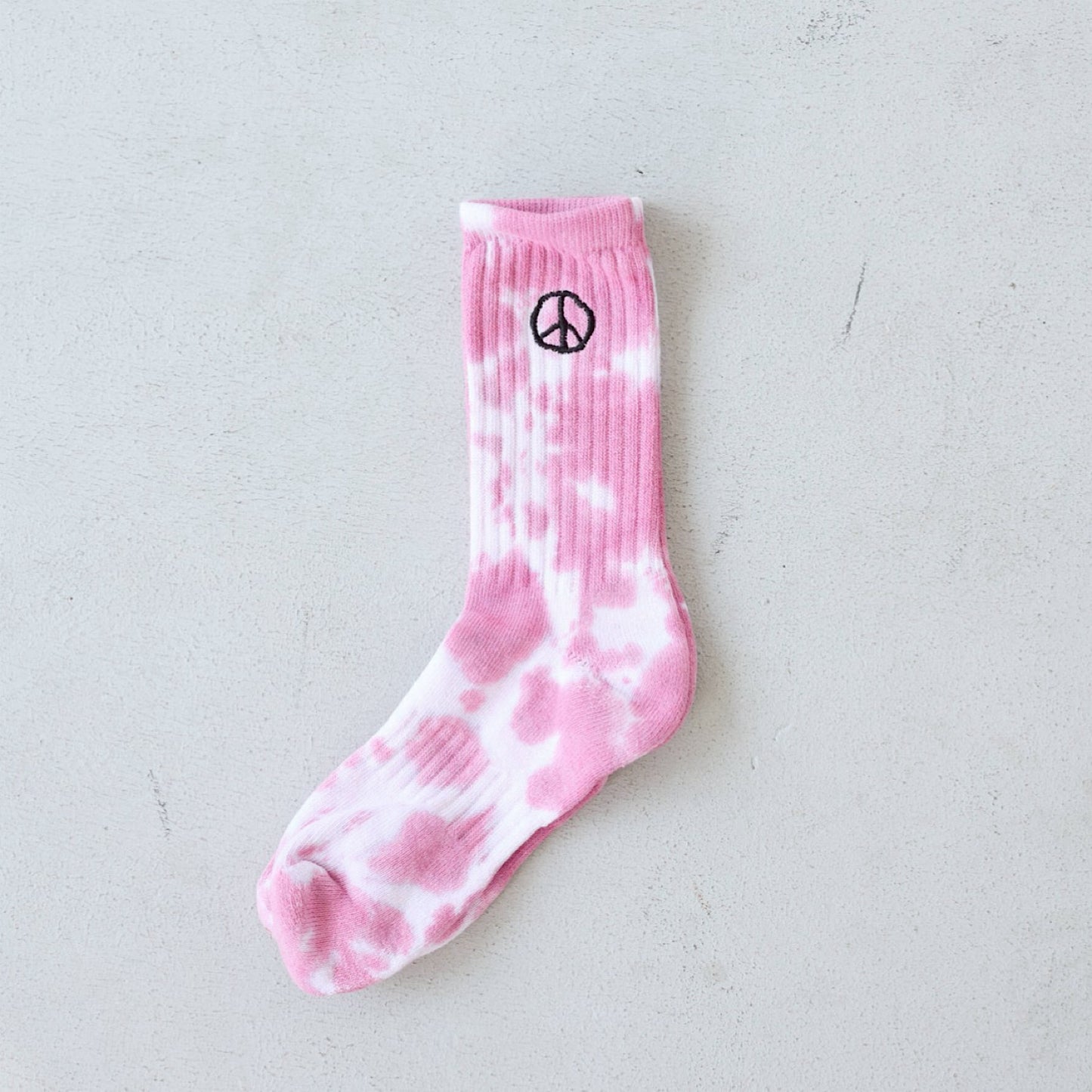 PEACE TIE DYE SOCKS ライトピンク