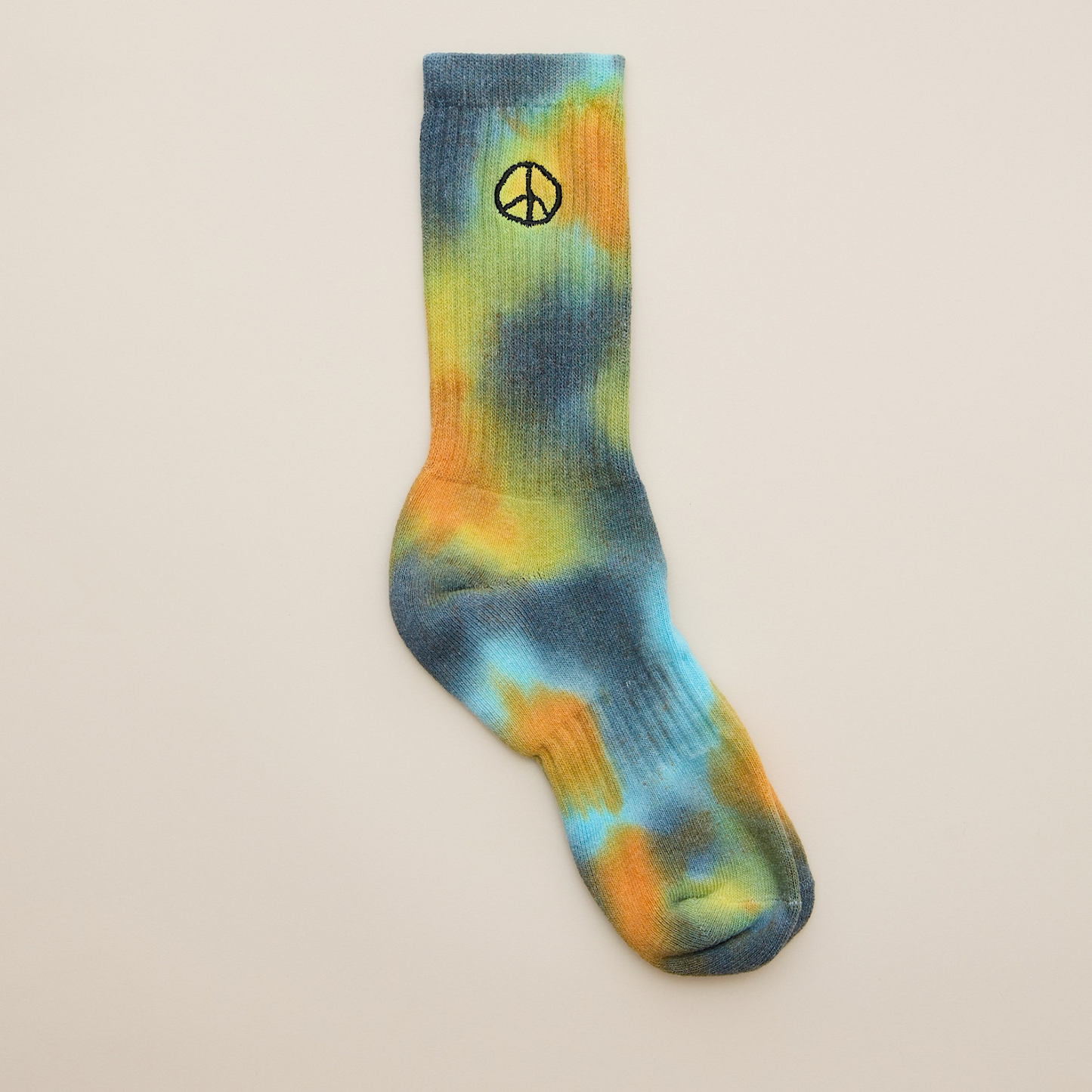 PEACE TIE DYE SOCKS ネイビー×オレンジ