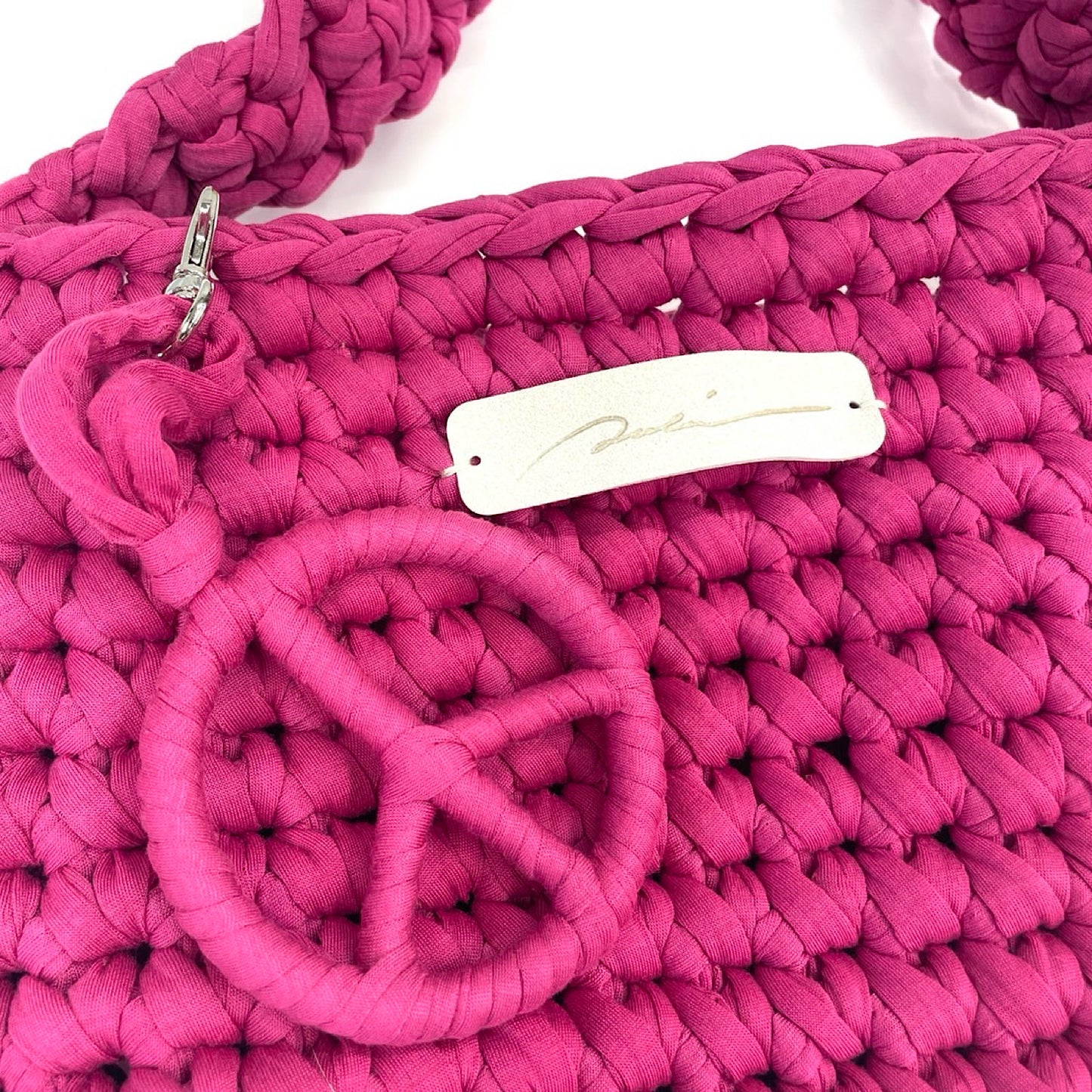 Upcycle Crochet Bag ビビットピンク