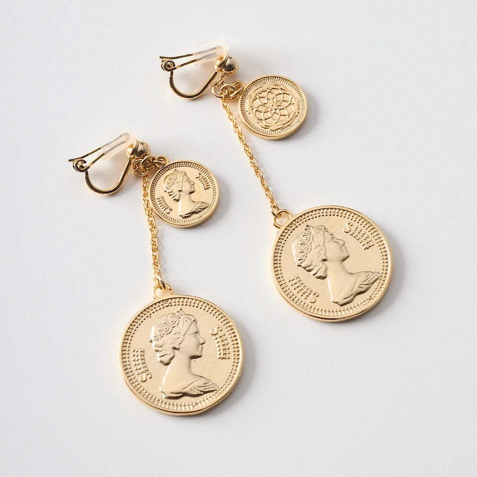 Siiiiii coin pierce / earring