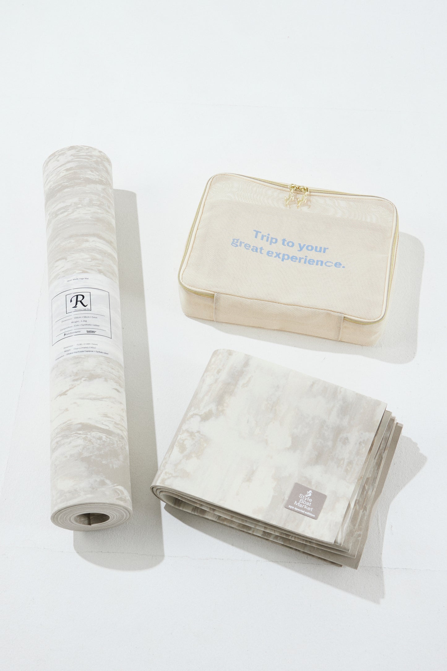 ayaさんコラボRecovery Yoga mat メッシュポーチ 限定カラー ホワイト