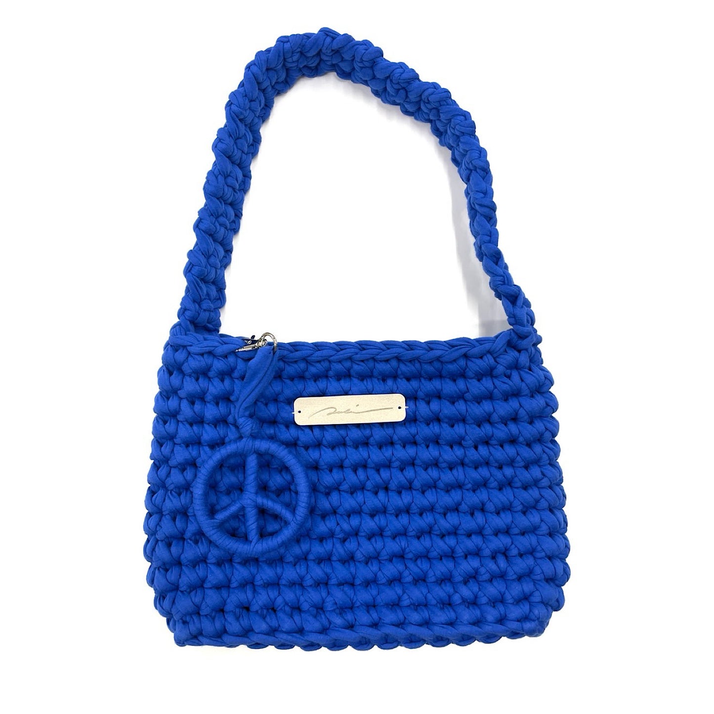 Upcycle Crochet Bag ブルー
