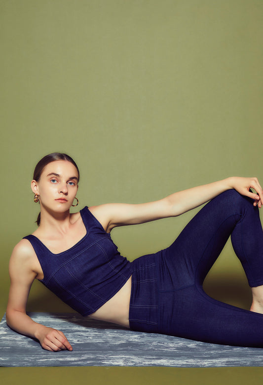 AddElm(add03)  ステッチデニムレギンス 8181-006-261