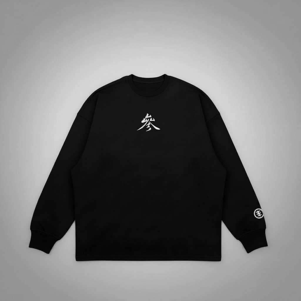 SOME LINEZ Graphic Long Sleeve Tee(Embroidered Logo) | Premium