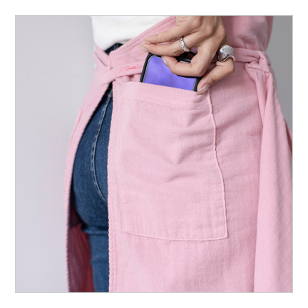 asebi pocketable apron/Pink