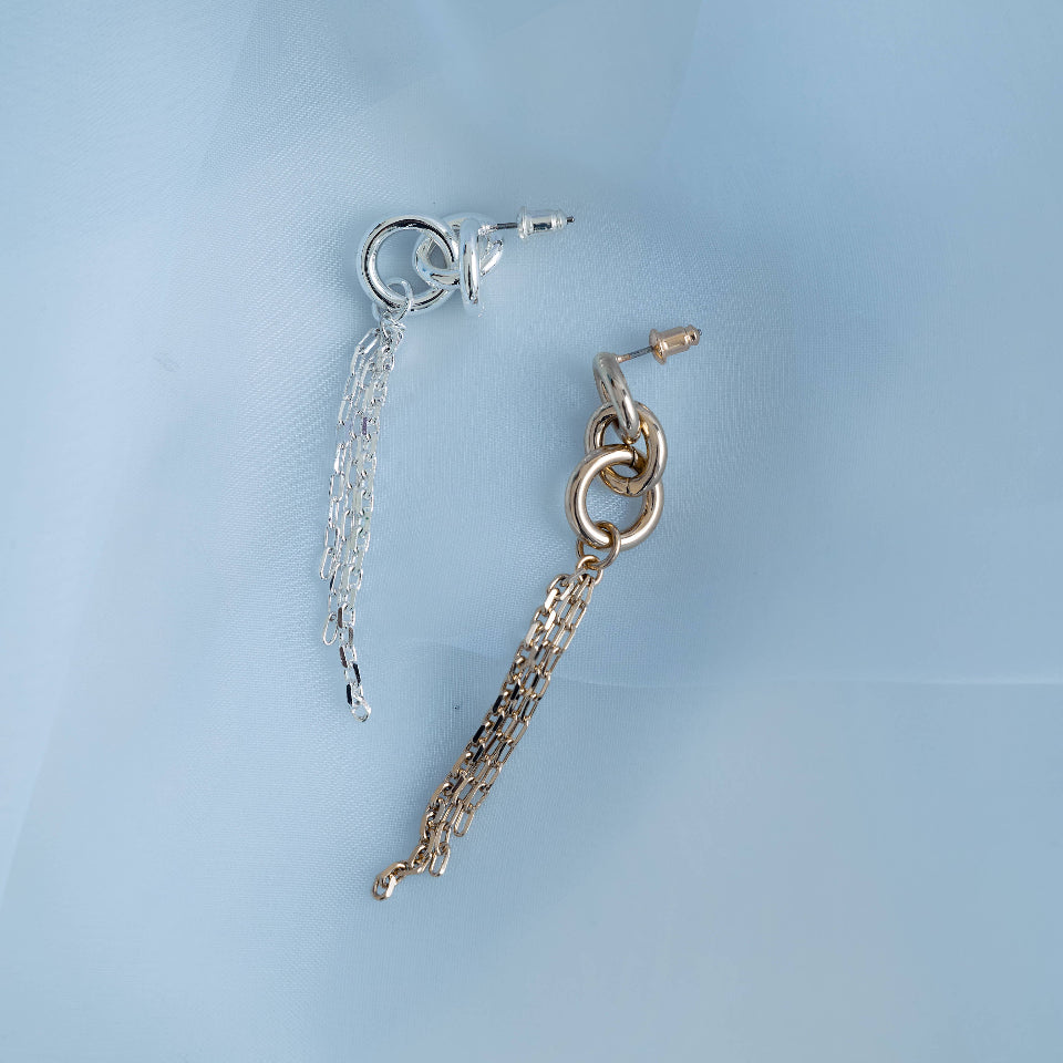 Chain drop pierce / earring