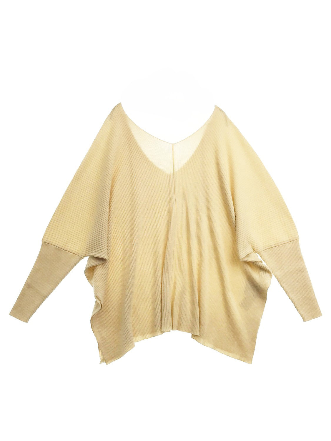 Eco Feel リブニットポンチョ 8171-004-161
