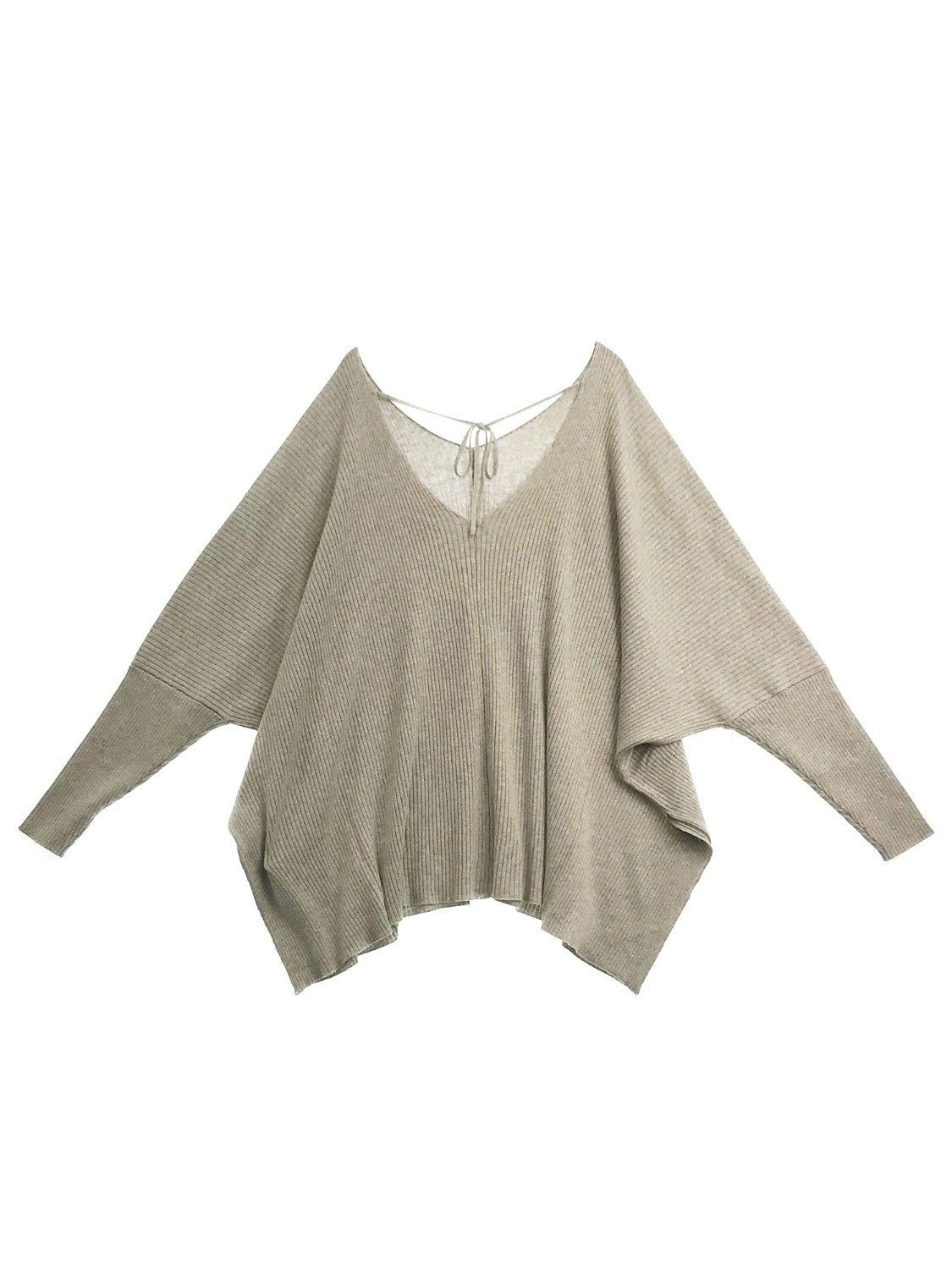 Eco Feel リブニットポンチョ 8171-004-161