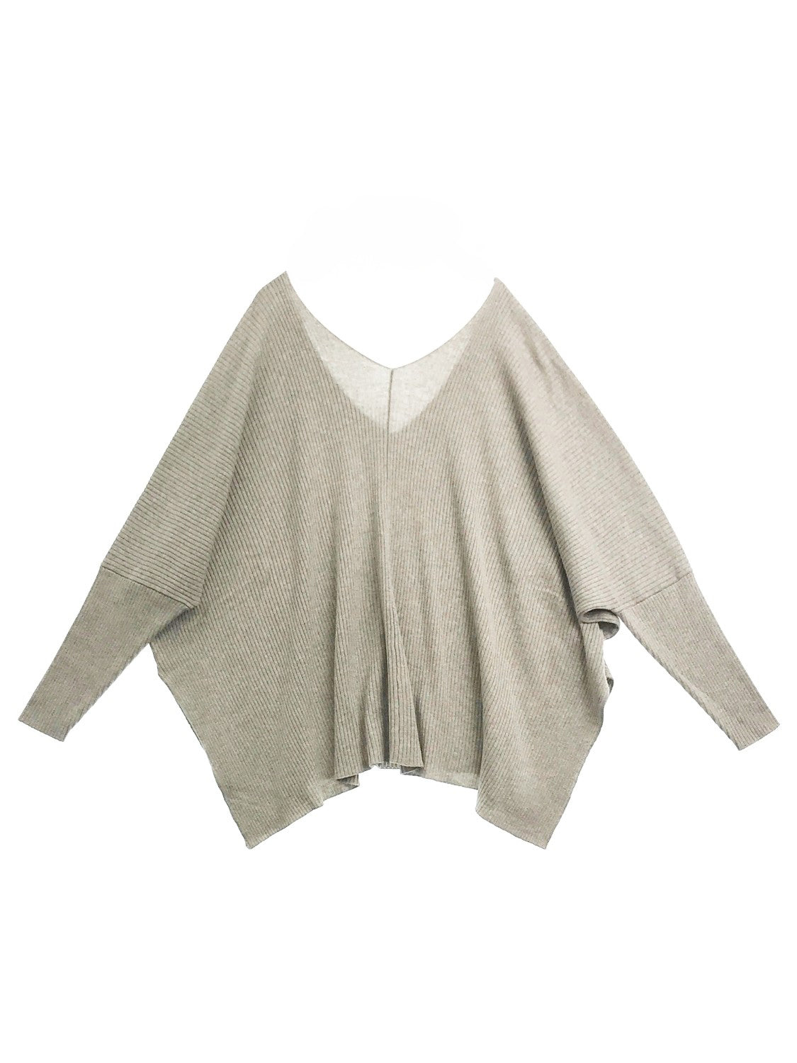 Eco Feel リブニットポンチョ 8171-004-161