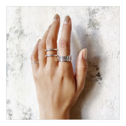 Recycle Silver 925 Ring-2th anniversary -