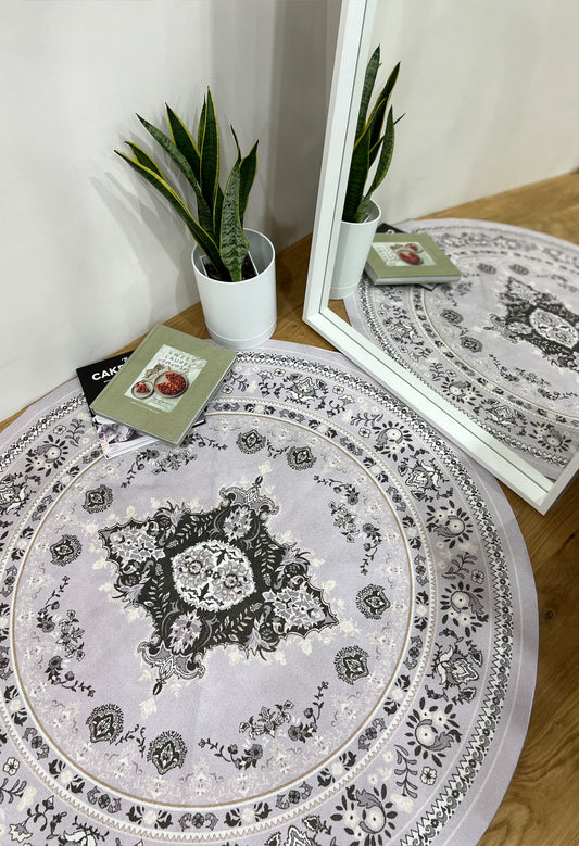 パープルキリム サークルマット 8172-014-101