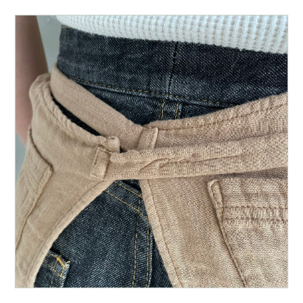 asebi pocketable apron/Beige