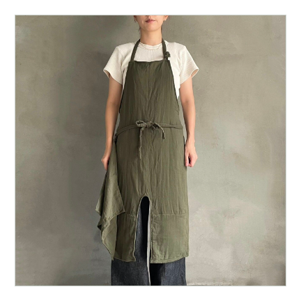 asebi pocketable apron/Khaki