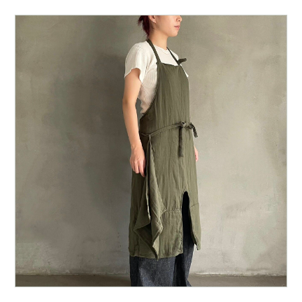 asebi pocketable apron/Khaki