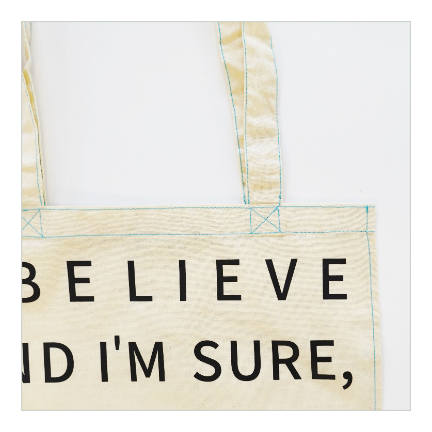 Message Eco Bag /Blue
