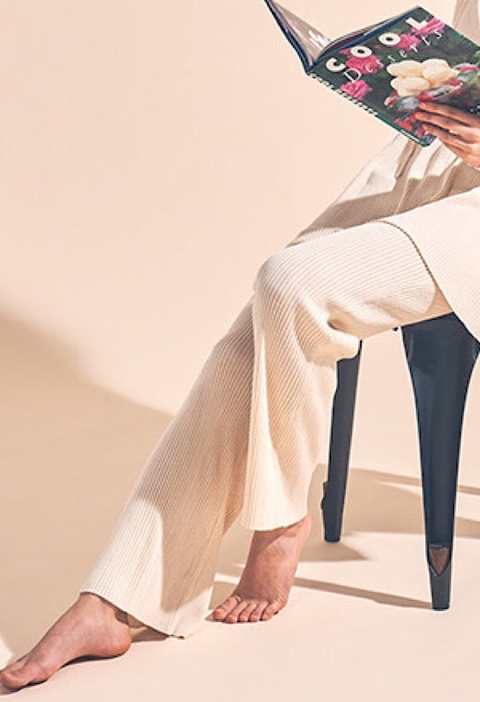 Eco Feel リブニットパンツ 8171-006-162