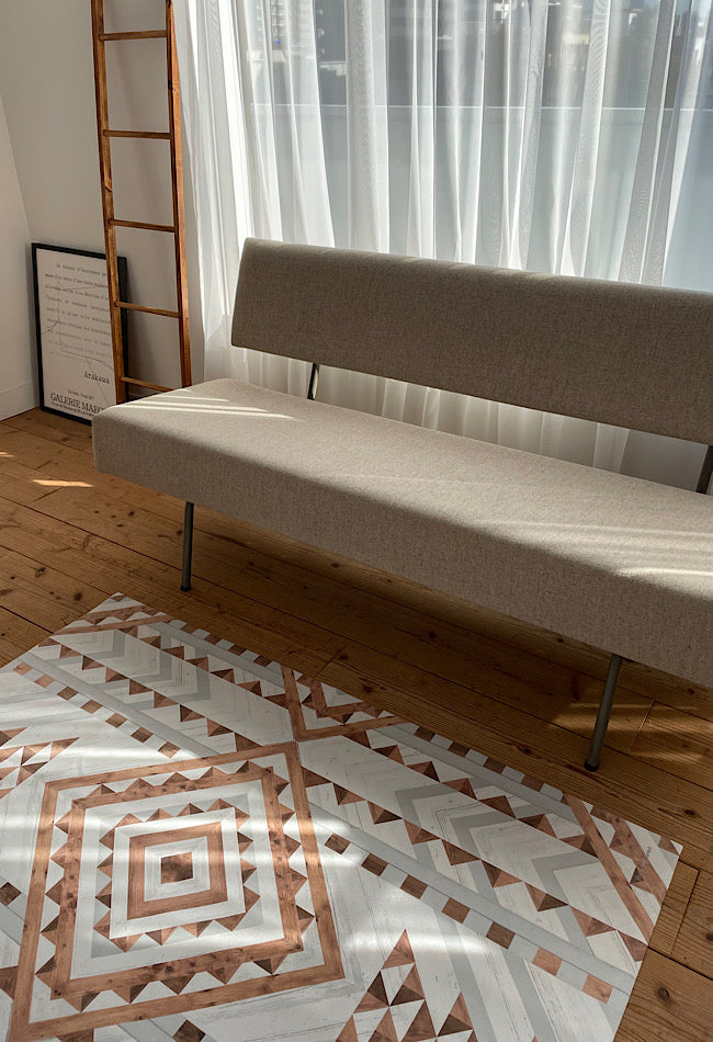 Geometric wood panel Glamping Mat 1mm 8171-012-083