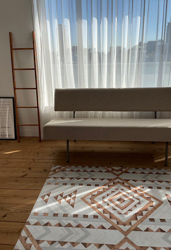 Geometric wood panel Glamping Mat 1mm 8171-012-083