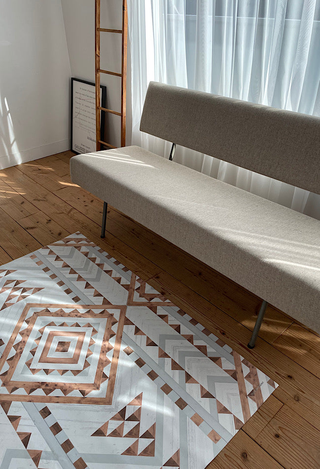 Geometric wood panel Glamping Mat 1mm 8171-012-083