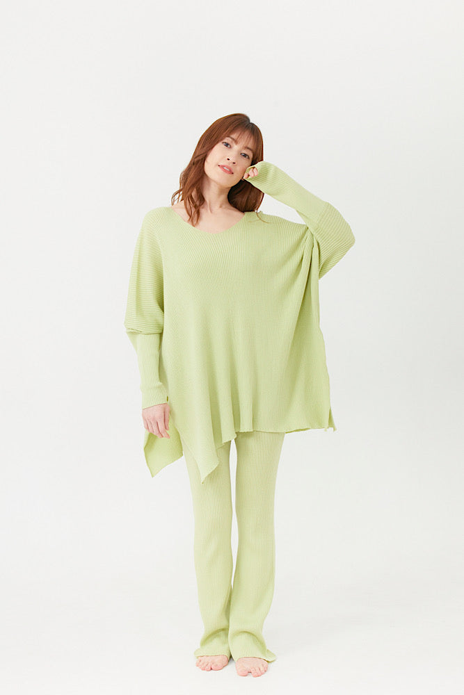 Eco Feel リブニットパンツ 8171-006-162