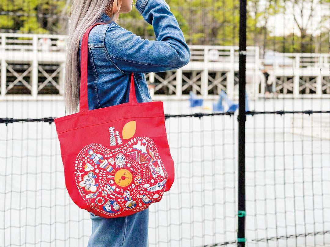 青森✕goen° 【Ring-goen° Tote bag】(Red)