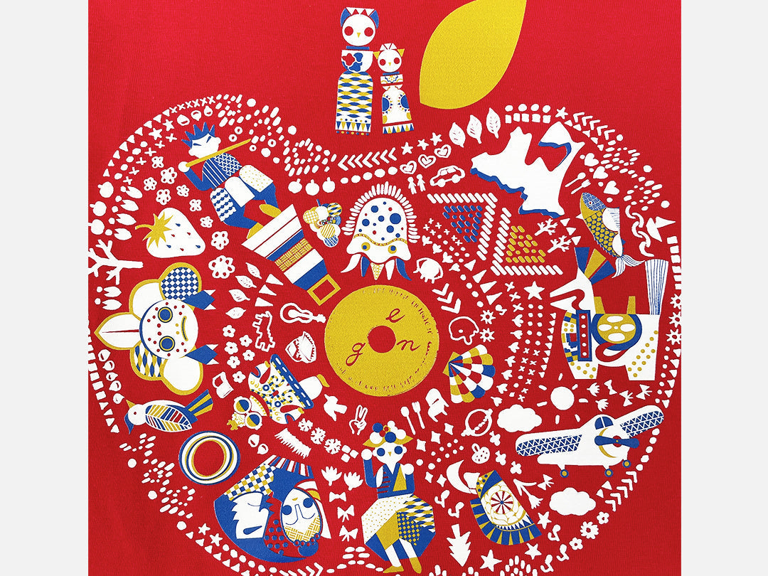 青森✕goen° 【Ring-goen° Tシャツ Kids】(Red)