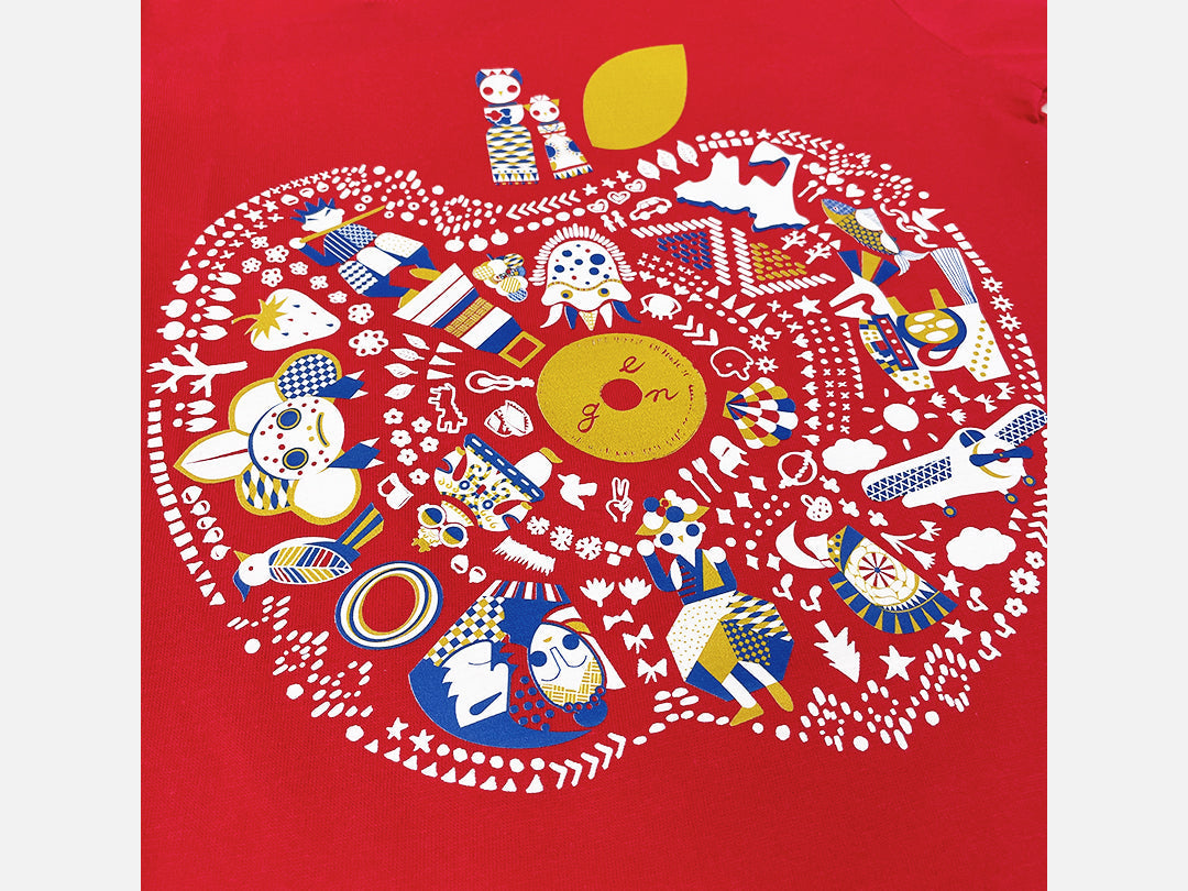青森✕goen° 【Ring-goen° Tシャツ Kids】(Red)