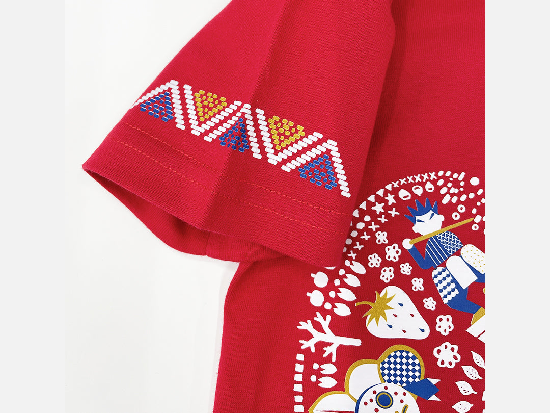 青森✕goen° 【Ring-goen° Tシャツ Kids】(Red)