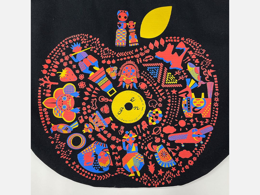 青森✕goen° 【Ring-goen° Tote bag】(Black)