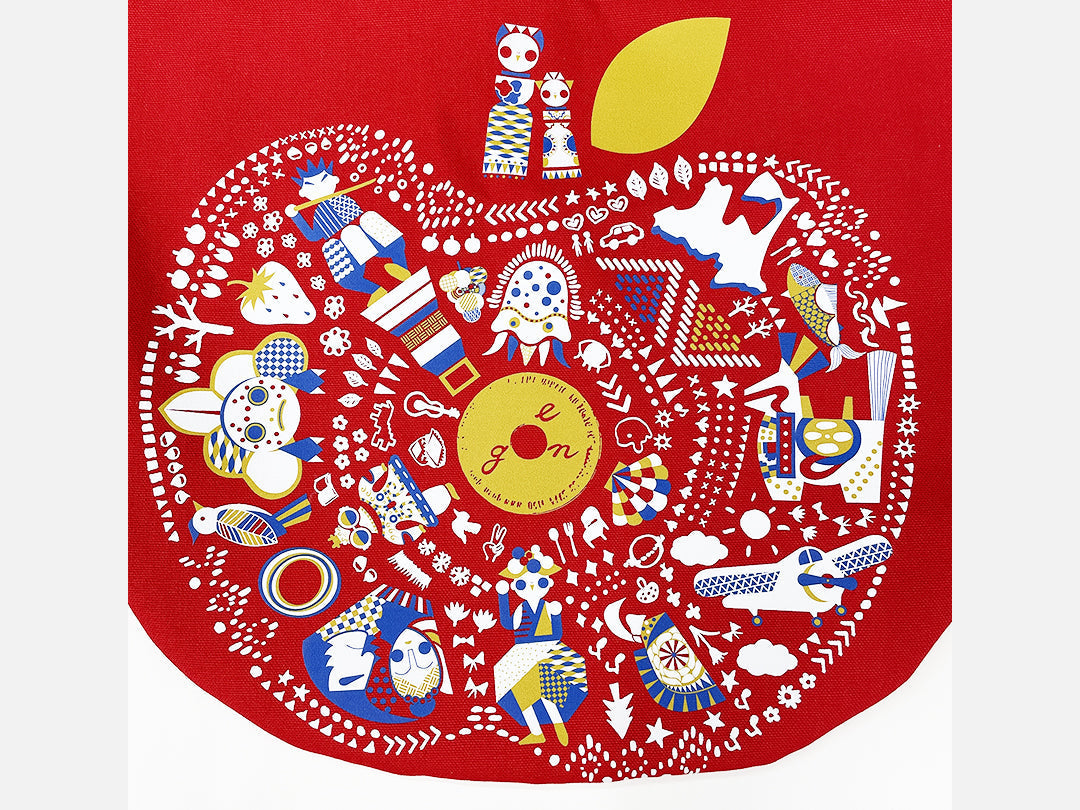 青森✕goen° 【Ring-goen° Tote bag】(Red)