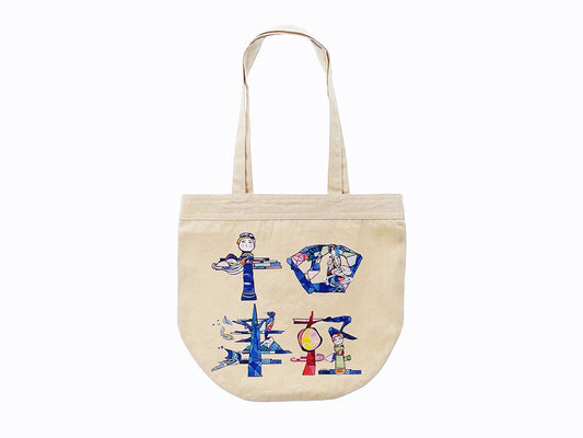 十四津軽【Logo Tote bag】(White)
