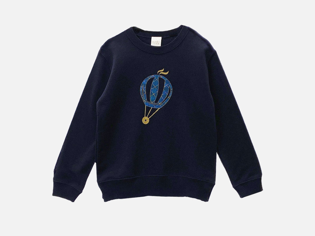 KINEKO SHOW コラボ Kids sweatshirt【気球】トレーナー(Navy)