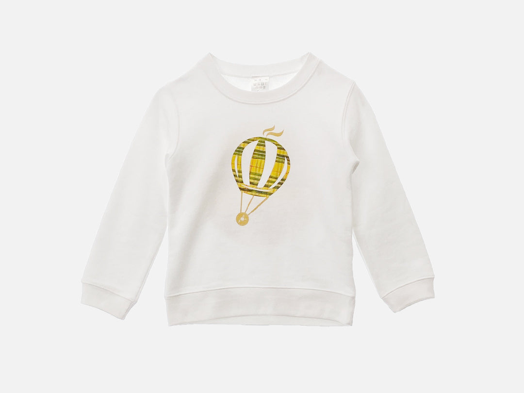 KINEKO SHOW コラボ Kids sweatshirt【気球】トレーナー(White)
