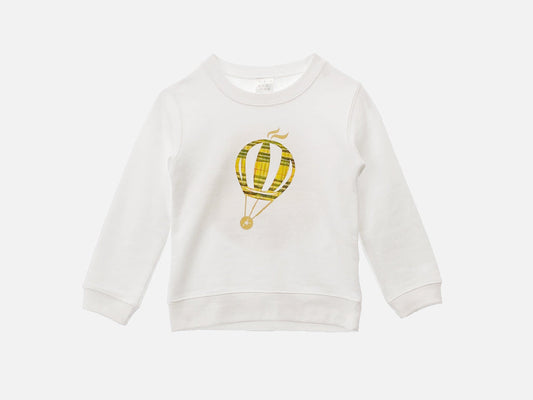 KINEKO SHOW コラボ Kids  sweatshirt【気球】トレーナー(White)
