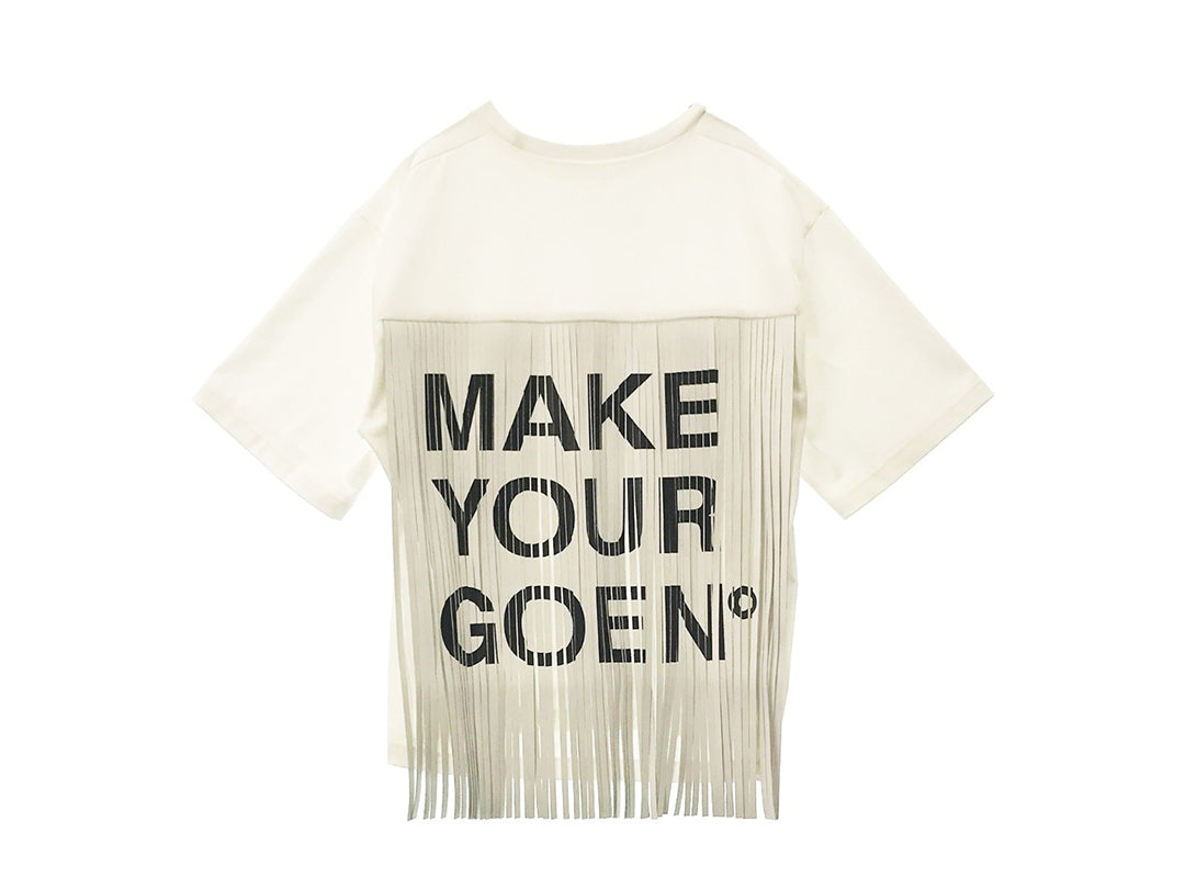 MAKE YOUR GOEN° fringe T-Shirts(white)
