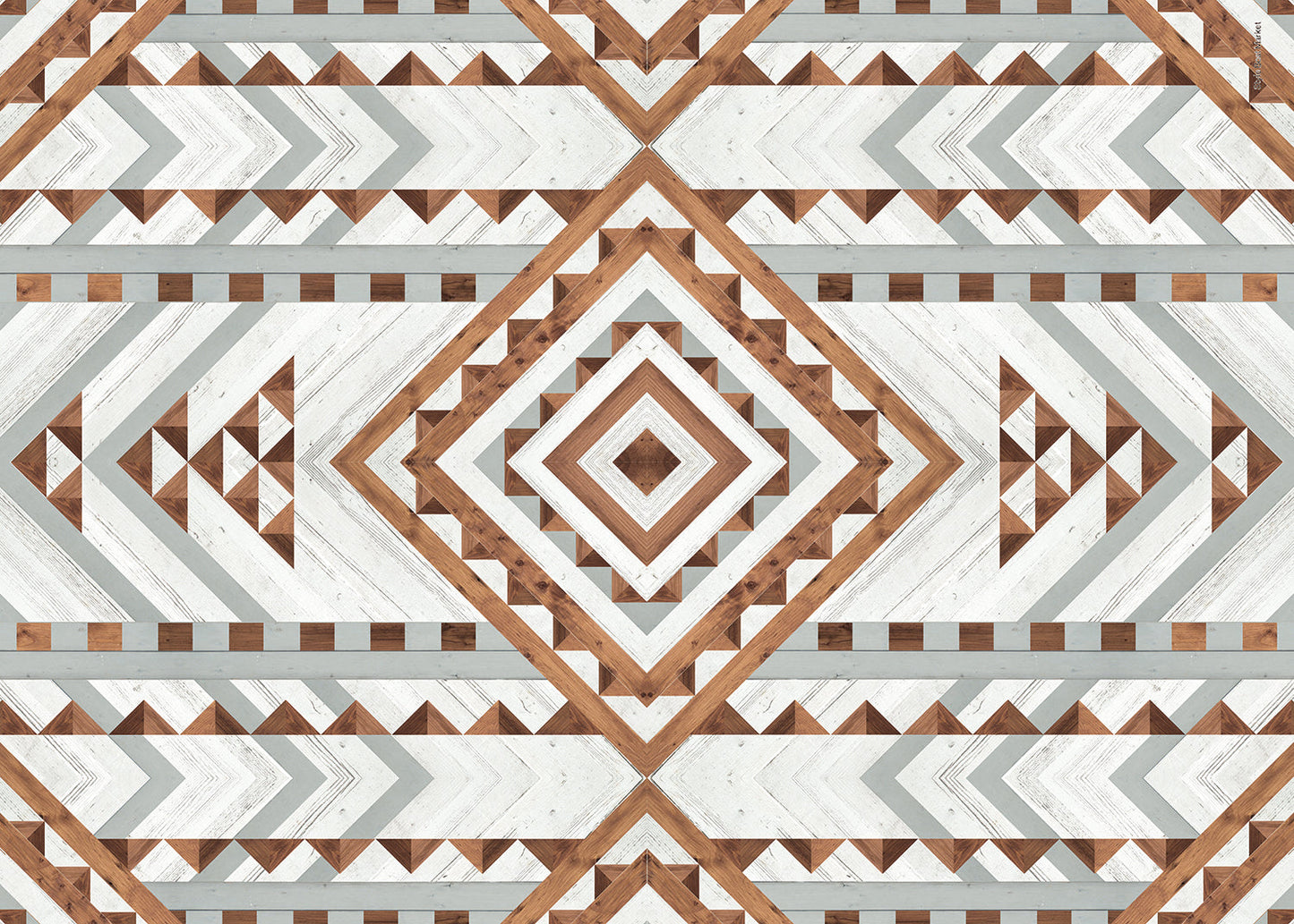 Geometric wood panel Glamping Mat 1mm 8171-012-083