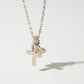 【先行予約受注商品】【Silver925】 Nuance line cross charm
