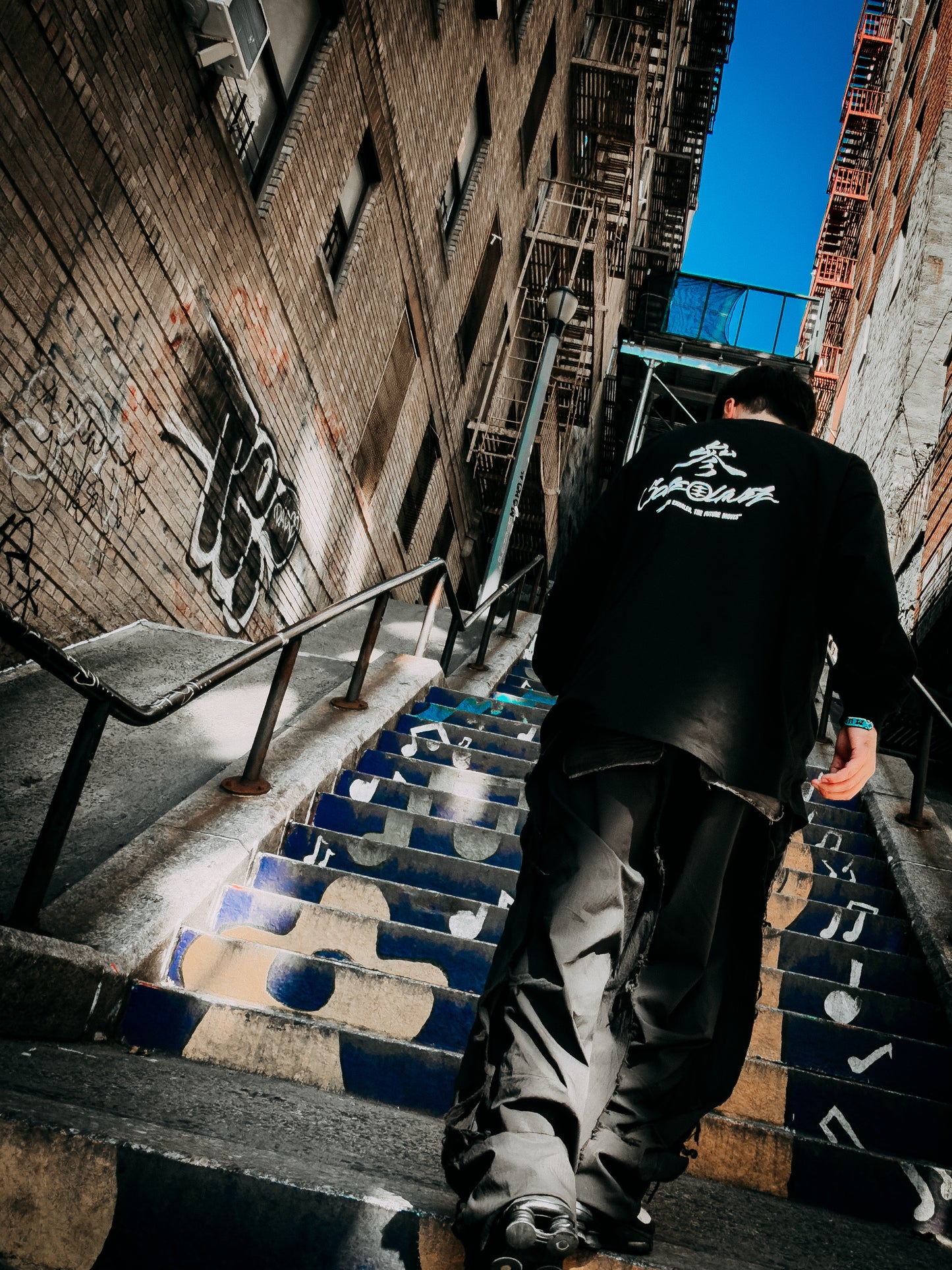 SOME LINEZ  Graphic Long Sleeve Tee (Embroidered Logo)