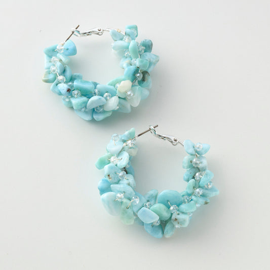 Power stone volume pierce / earring